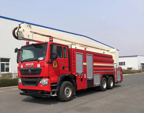 國六25米舉高噴射消防車